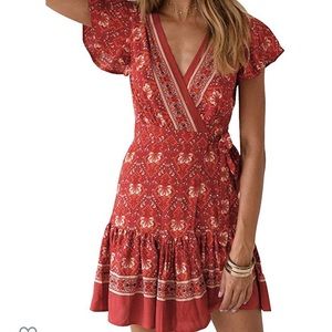 Red Wrap Dress